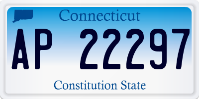 CT license plate AP22297