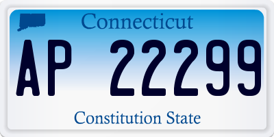 CT license plate AP22299