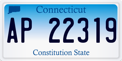 CT license plate AP22319