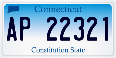 CT license plate AP22321