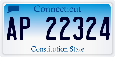CT license plate AP22324