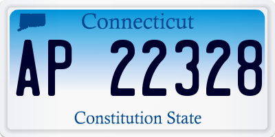 CT license plate AP22328