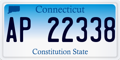 CT license plate AP22338