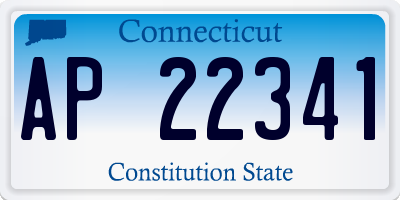 CT license plate AP22341