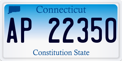 CT license plate AP22350