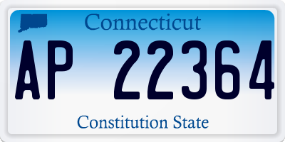 CT license plate AP22364