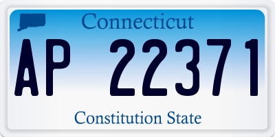 CT license plate AP22371