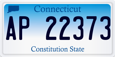 CT license plate AP22373