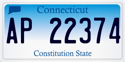 CT license plate AP22374