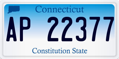 CT license plate AP22377
