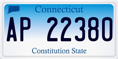 CT license plate AP22380