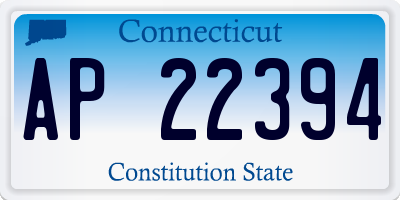 CT license plate AP22394
