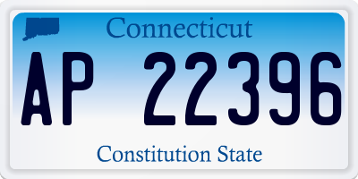 CT license plate AP22396