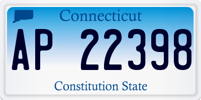 CT license plate AP22398