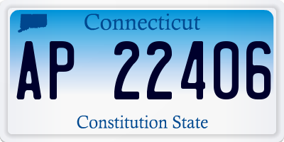 CT license plate AP22406
