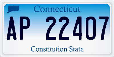 CT license plate AP22407