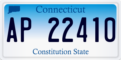 CT license plate AP22410