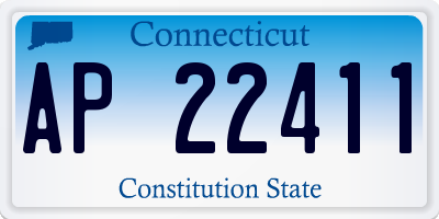 CT license plate AP22411