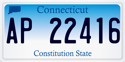 CT license plate AP22416
