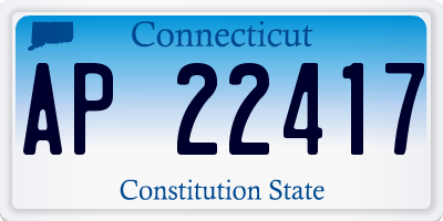 CT license plate AP22417