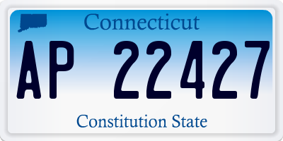 CT license plate AP22427