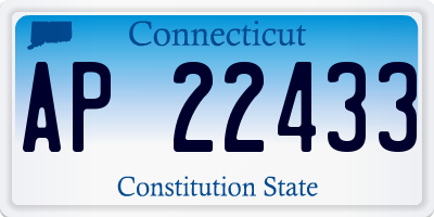 CT license plate AP22433