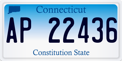 CT license plate AP22436