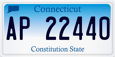 CT license plate AP22440