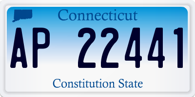 CT license plate AP22441