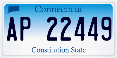 CT license plate AP22449