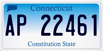 CT license plate AP22461