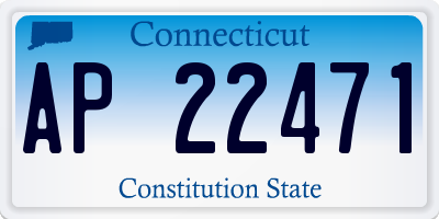 CT license plate AP22471