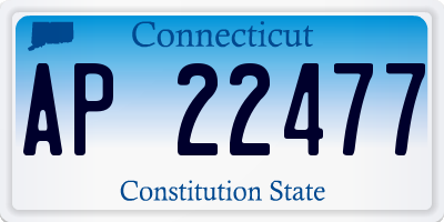 CT license plate AP22477