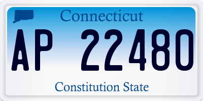 CT license plate AP22480