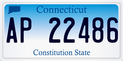 CT license plate AP22486