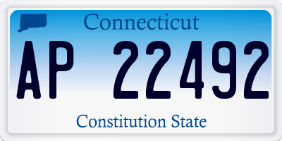 CT license plate AP22492
