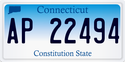 CT license plate AP22494