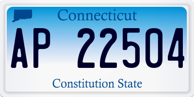 CT license plate AP22504
