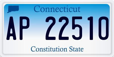 CT license plate AP22510