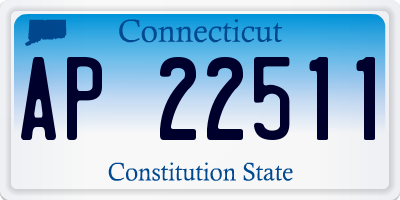 CT license plate AP22511