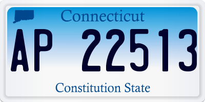 CT license plate AP22513