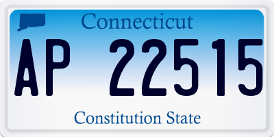 CT license plate AP22515