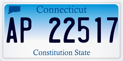 CT license plate AP22517
