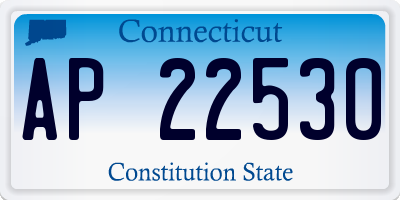 CT license plate AP22530