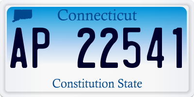 CT license plate AP22541