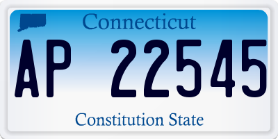 CT license plate AP22545
