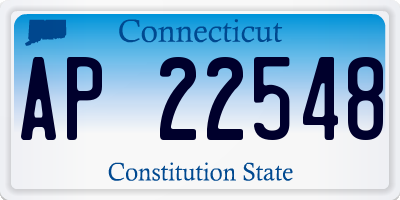 CT license plate AP22548