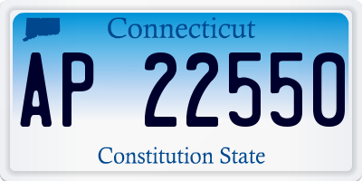 CT license plate AP22550