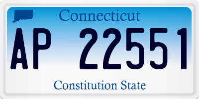 CT license plate AP22551