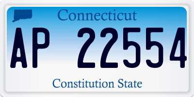 CT license plate AP22554